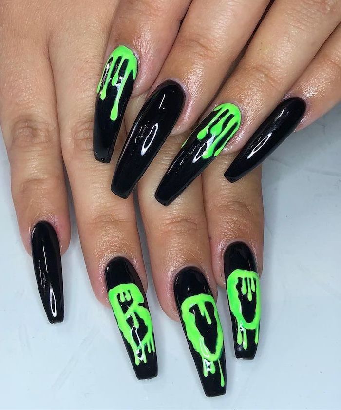 cute-fall-nails-black-nail-polish-boo-green-neon-dripping-nail-polish-long-coffin-nails.jpg