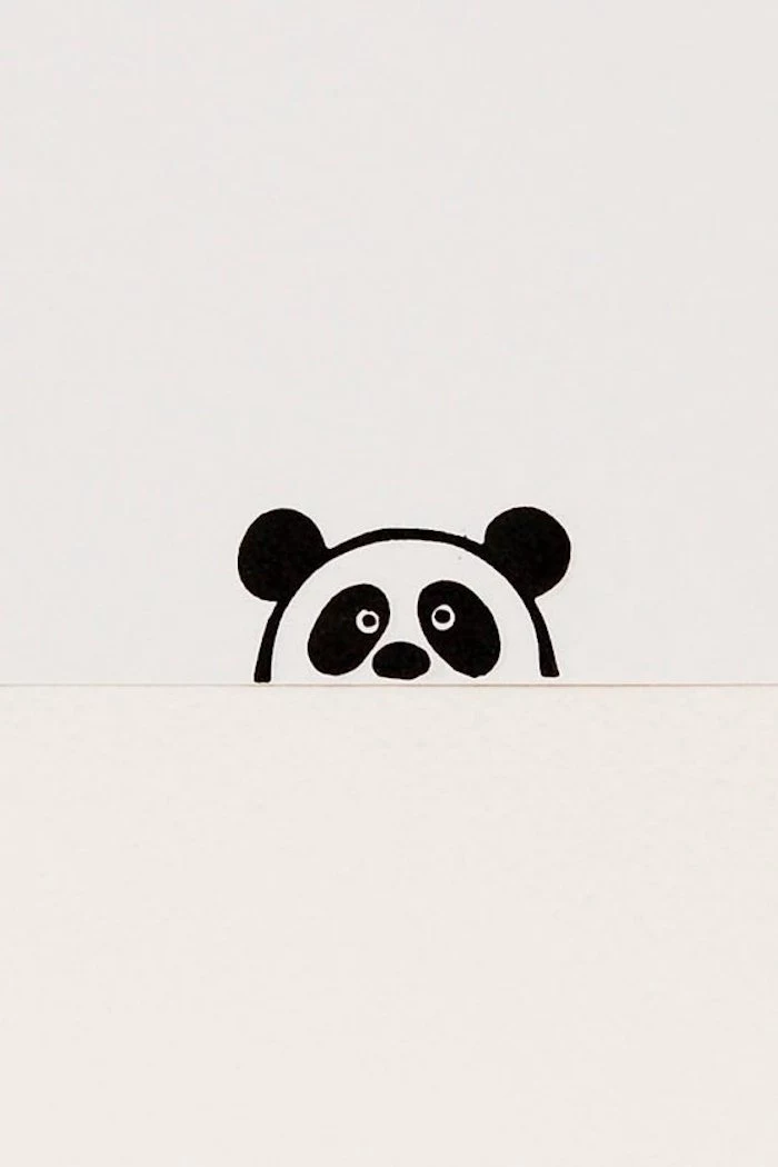 small panda drawing, pictures of drawings, white background