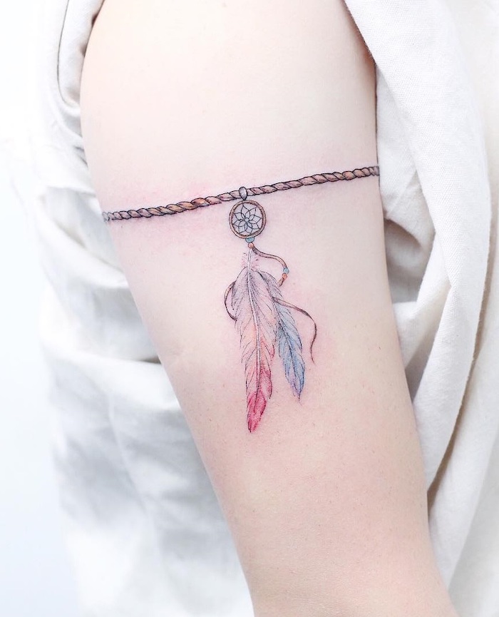 ▷ 1001 + ideas for a cute and elegant dream catcher tattoo