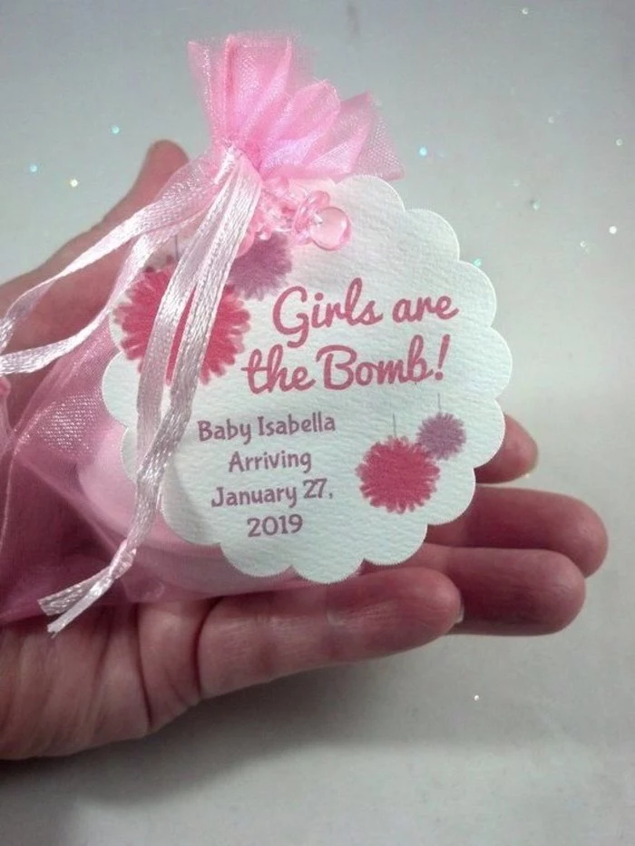 girls are the bomb, bath bomb, party favor, baby shower decorations