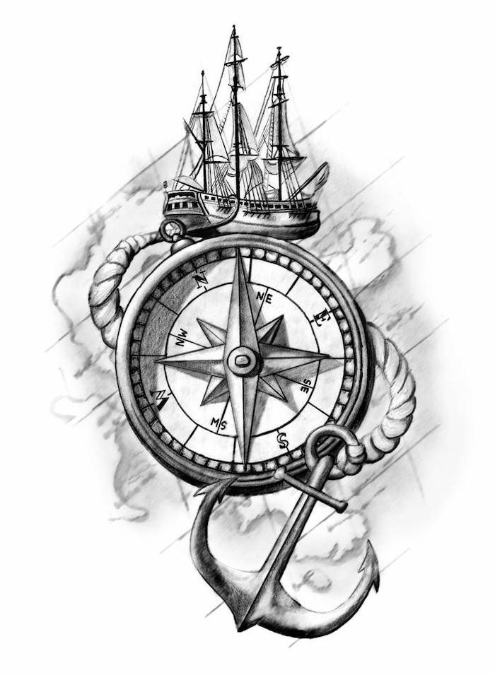 Aggregate 89+ about anchor and compass tattoo latest .vn