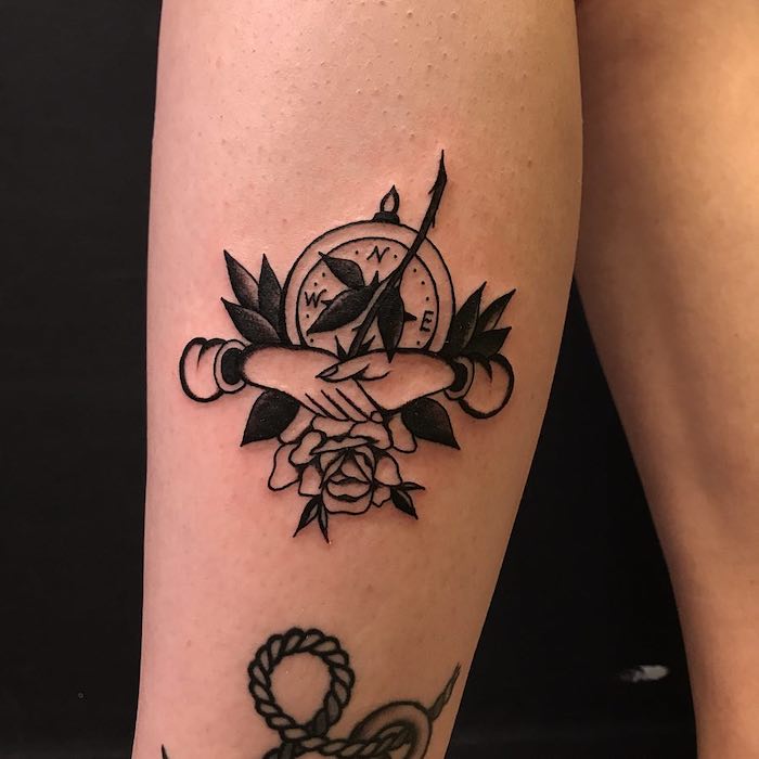 Compass Tattoo Design On Thigh  Tattoo Designs Tattoo Pictures