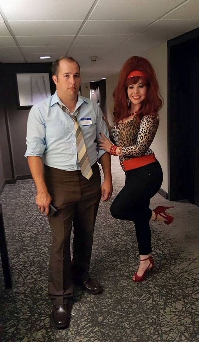 man and woman, dressed as al and peggy bundy, pinterest halloween costumes, married with children characters