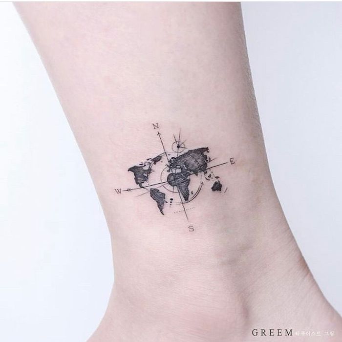 1001 + ideas for a beautiful and meaningful compass tattoo