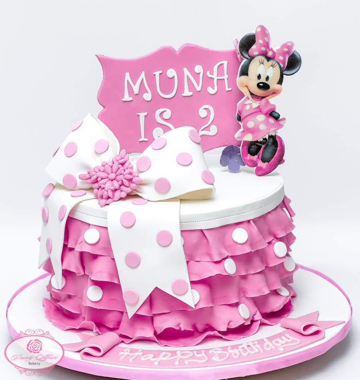 How to Make a Minnie Mouse Cake / Cake Decorating Tutorial Step by Step /  Fondant Rose Tutorial - YouTube