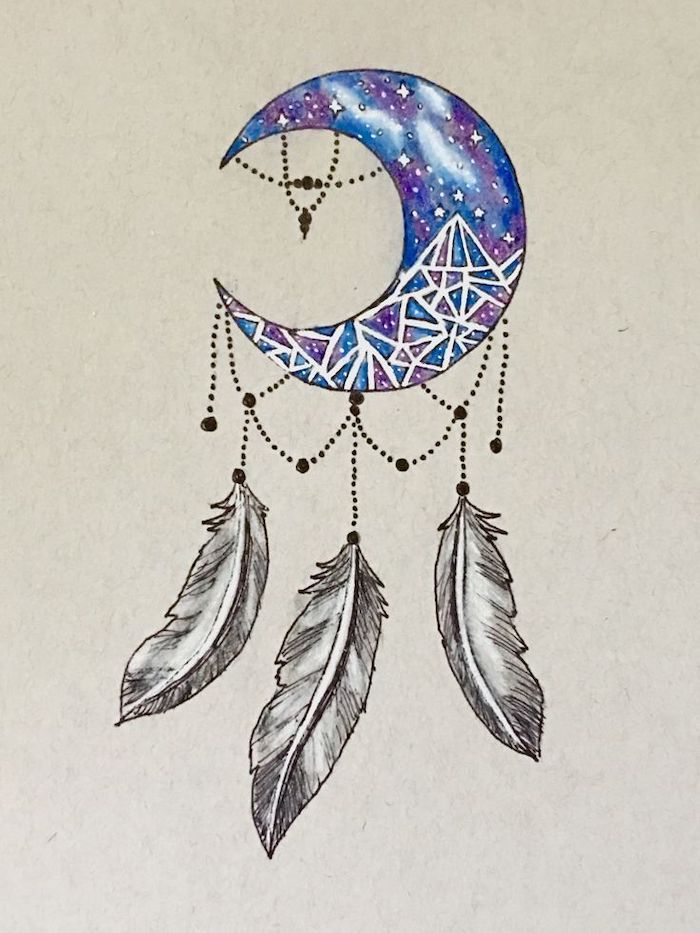 1001 + ideas for a cute and elegant dream catcher tattoo