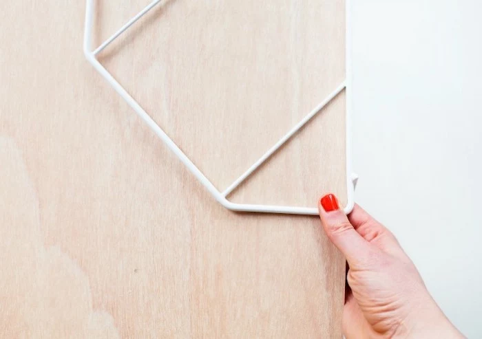 step by step, diy tutorial, cubicle accessories, wooden desk organiser, white background