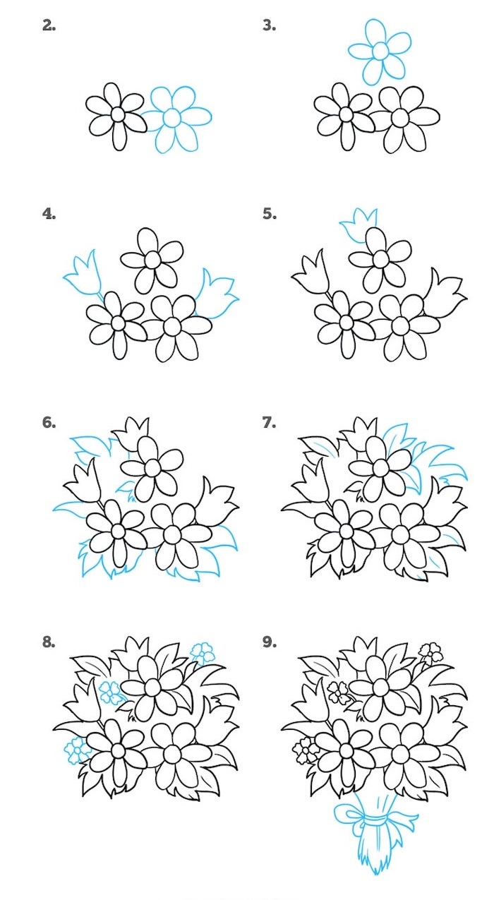 1001 Ideas And Tutorials For Easy Flowers To Draw Pictures