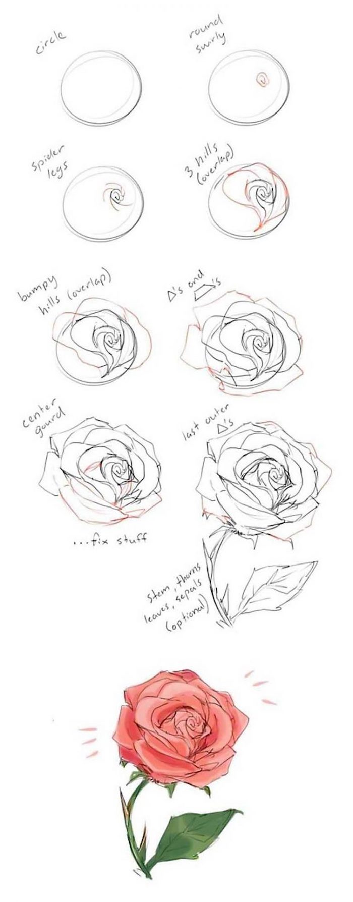 Featured image of post Rose Drawing Simple And Easy / We hope that our lesson about how to draw a rose easy was really simple, and now you can draw a rose no worse than our artists.