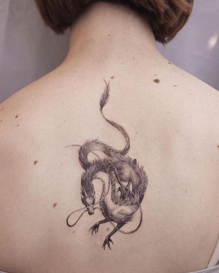 29 Pretty Dragon Neck Tattoos