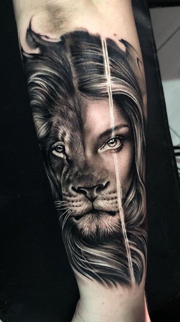 Feminine Female Lioness Tattoo / Female Lion Tattoo Designs Related