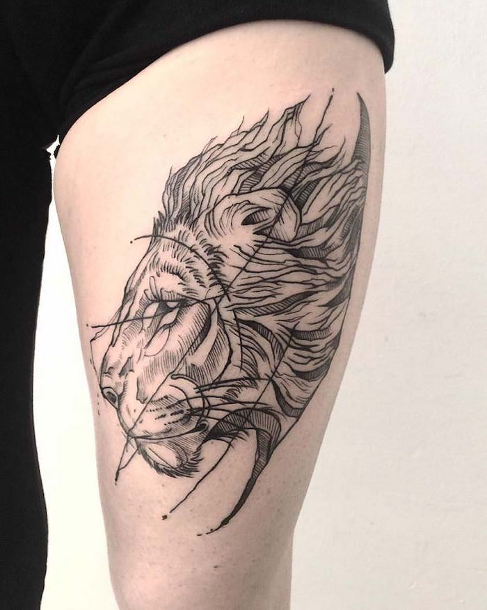 1001 Ideas For A Lion Tattoo To Help Awaken Your Inner Strength