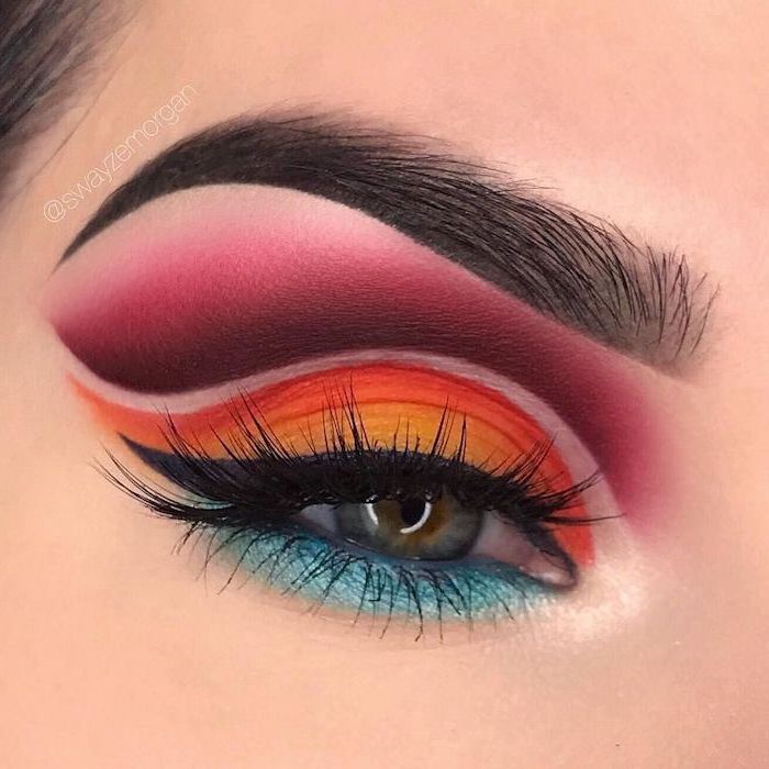 red orange eyeshadow