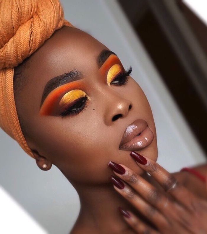 orange and gold eyeshadow