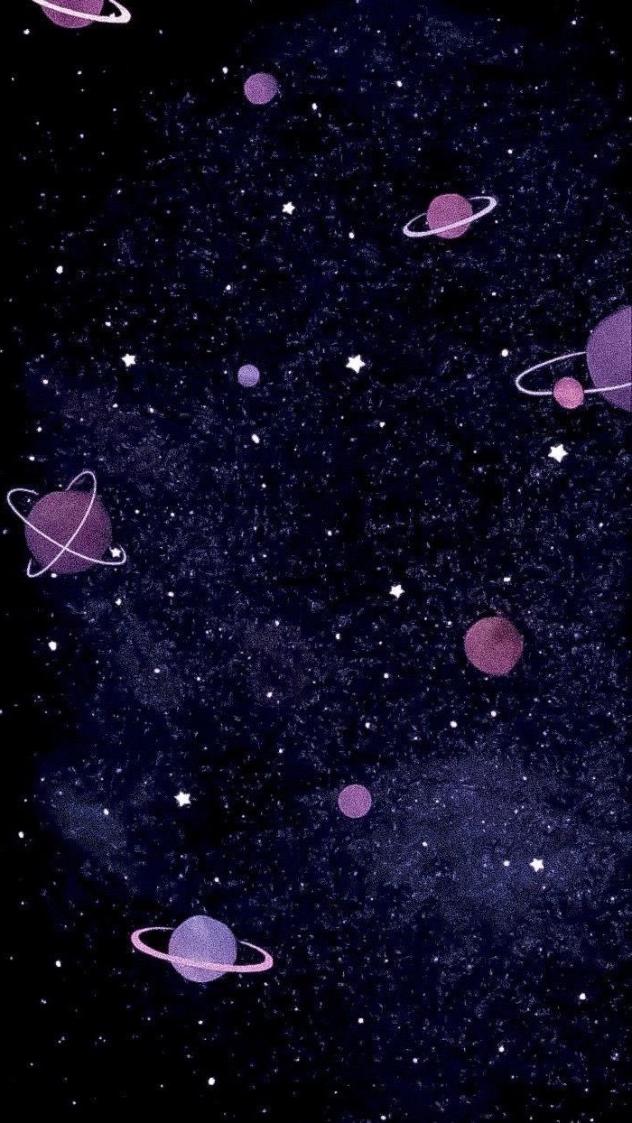 Galaxy Background Purple And Black