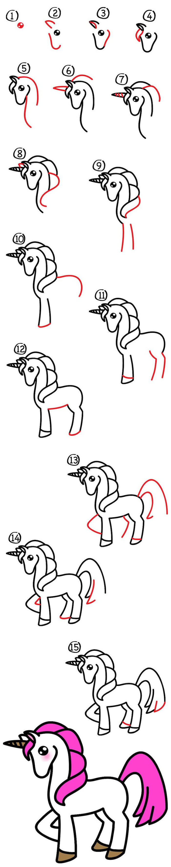 1001 Ideas On How To Draw A Unicorn Easy Tutorials