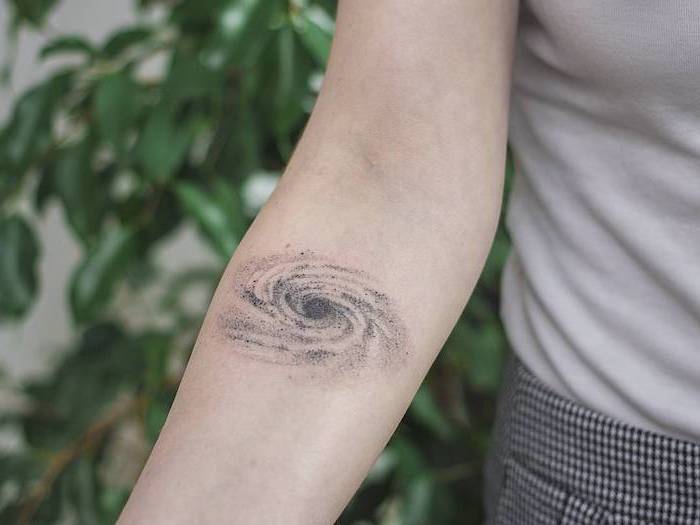 Josh Bodwell on Twitter Added a spiral galaxy to the inner arm of this  inprogress spacey sleeve today EpicInk tattoos httptcokFllODhgd8   Twitter