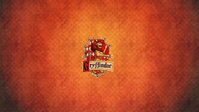 gryffindor symbol with the lion, red and yellow, cute harry potter wallpapers, red and yellow background