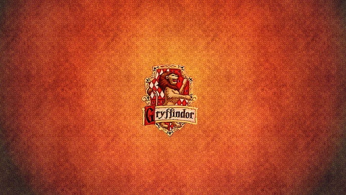 gryffindor symbol with the lion, red and yellow, cute harry potter wallpapers, red and yellow background