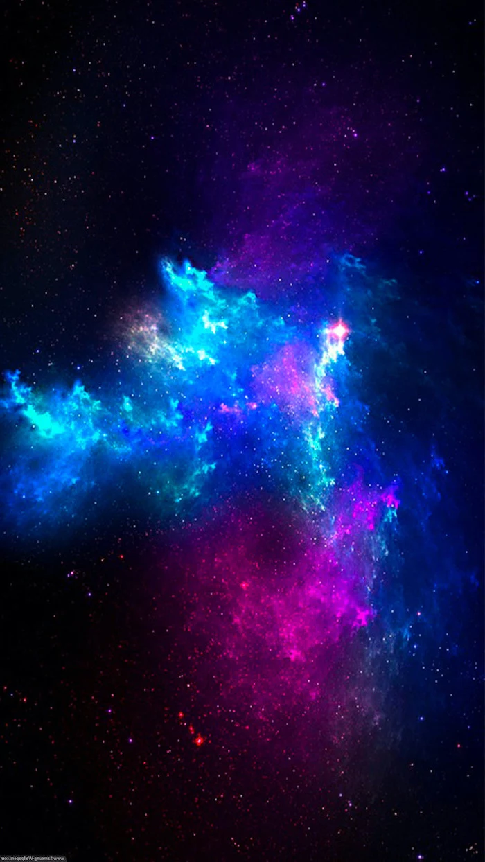 dark aesthetic, galaxy in blue and pink, purple and black, space desktop backgrounds, sky filled with stars, cool wallpapers for your phone