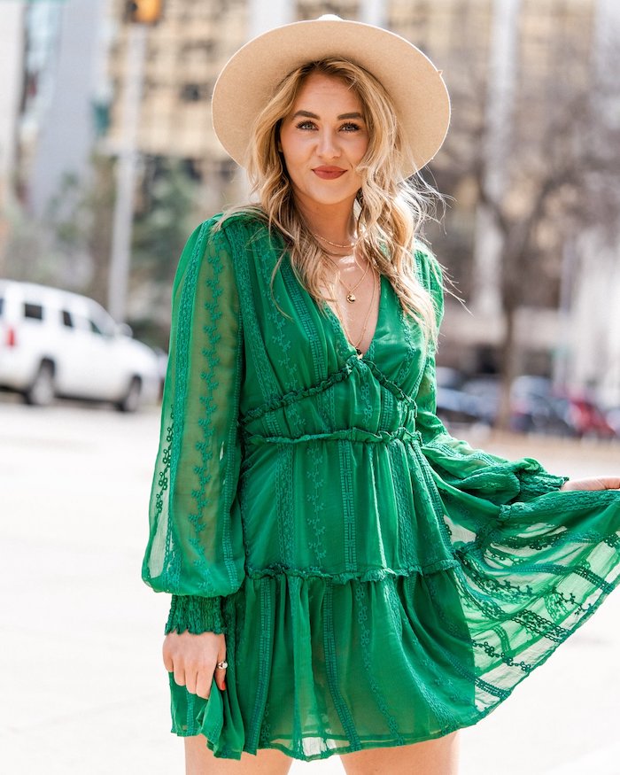 easter dress and hat