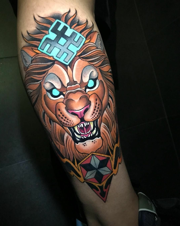 30 Neo Traditional Lion Tattoo Designs For Men  Manly Ink Ideas