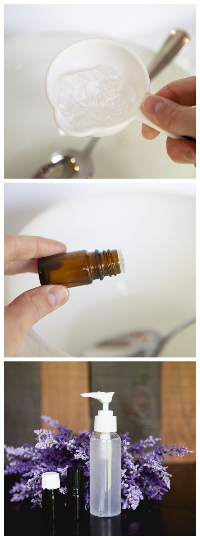 hand sanitizer ingredients, step by step diy tutorial, how to make a hand sanitizer