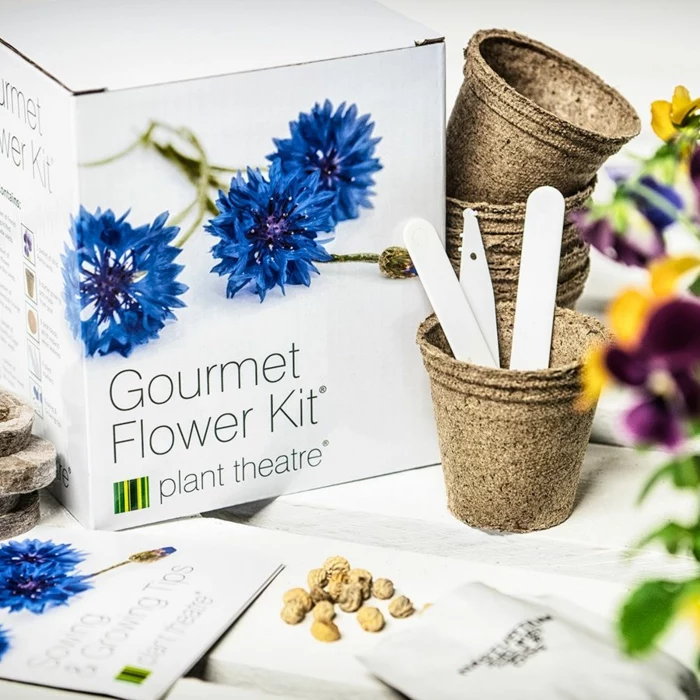 gourmet flower kit, grow your own edible flowers, 50th anniversary gifts