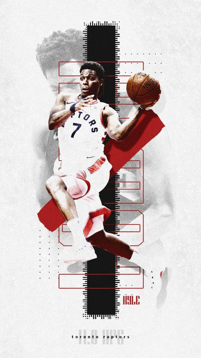kyle lowry, photo edit, pictures of basketball players, wearing toronto raptors uniform, white background