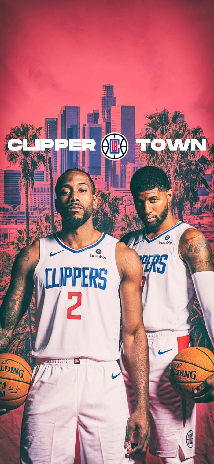 clipper town, los angeles clippers, wallpaper basketball, kawhi leonard and paul george