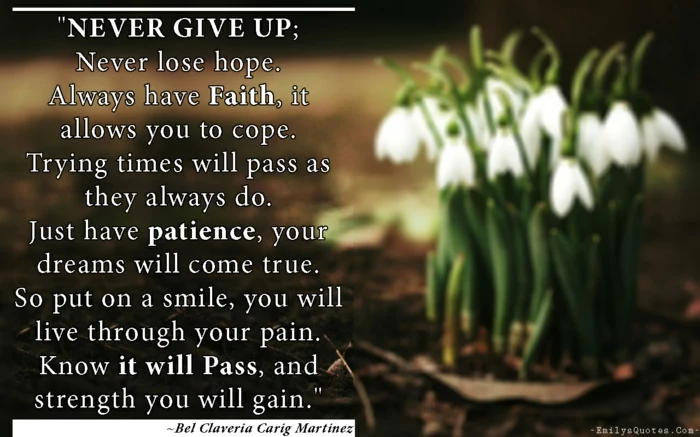 bel claveria carig martinez quote, quotes about getting through tough times, background photo of spring flowers