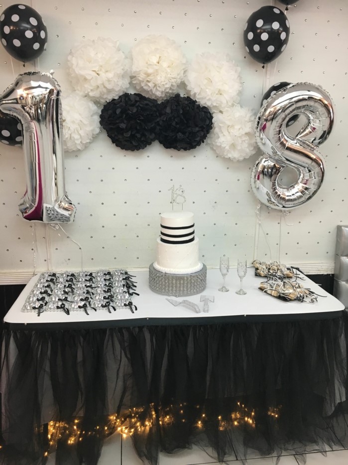 black and white birthday party decoration ideas