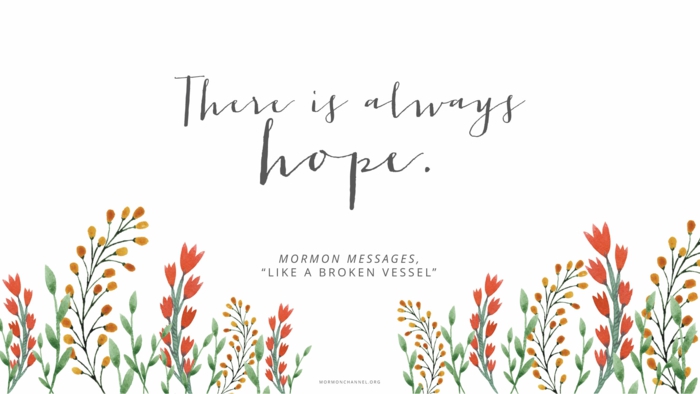 there is always hoper, written with grey cursive letters, positive hopes quote, white background with flowers