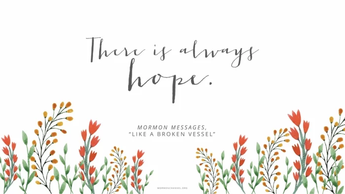 there is always hoper, written with grey cursive letters, positive hopes quote, white background with flowers