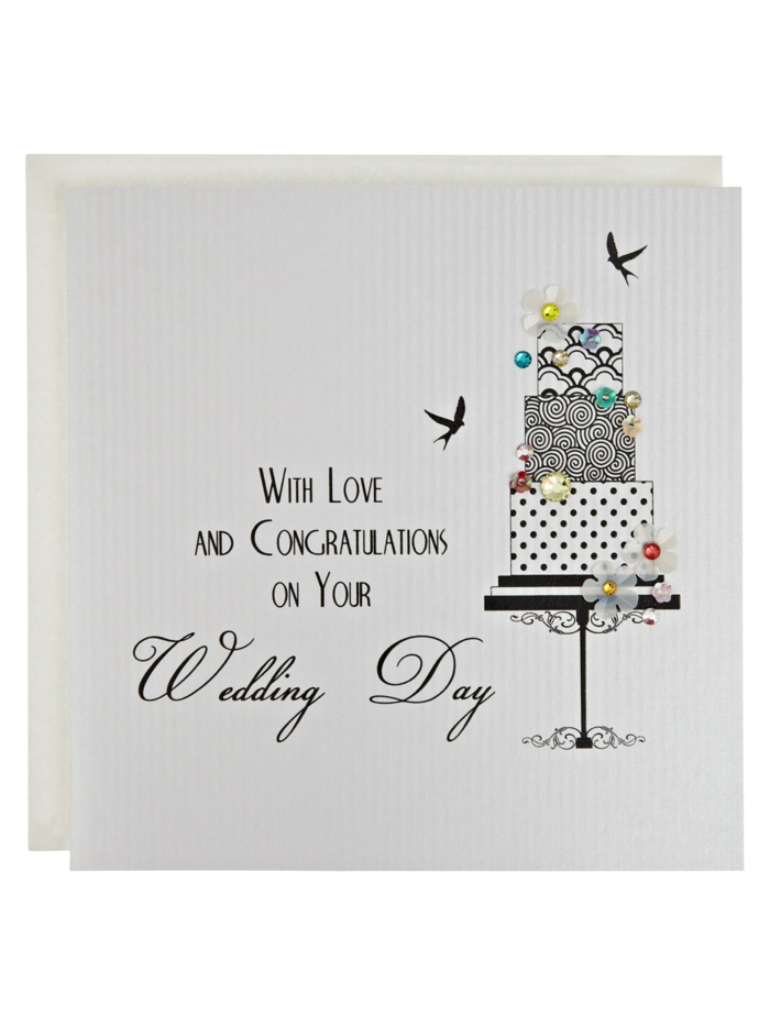 drawing of a three tier cake, what message to write in a wedding card, white card stock