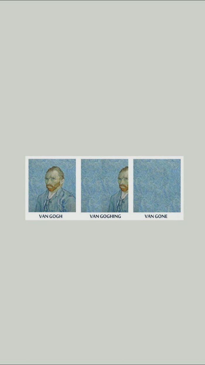 cool laptop wallpapers self portrait of van gogh van goghing can gone written underneath