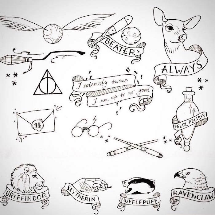 harry potter symbol sketch