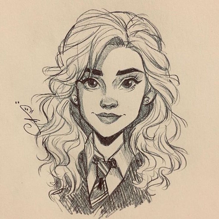 Hermione Emma Watson  Harry potter drawings Harry potter portraits Harry  potter art drawings