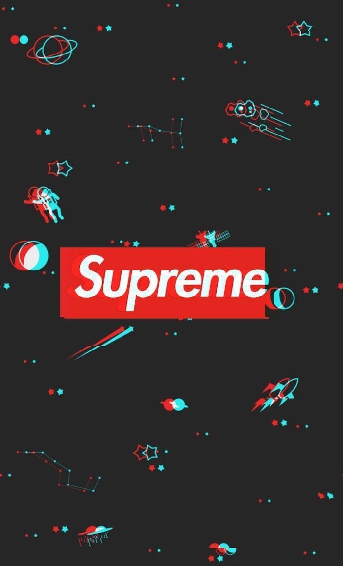 red and black supreme logo