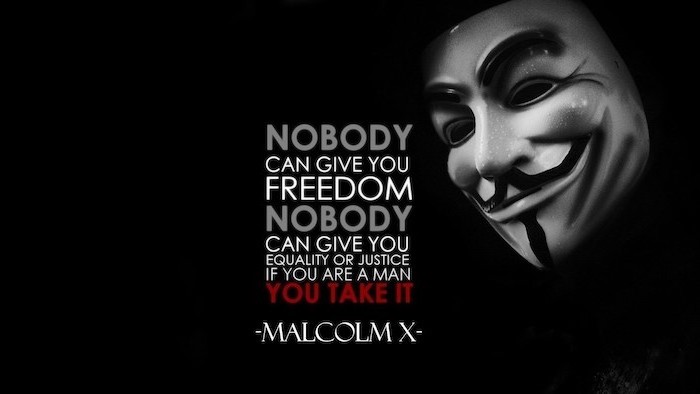 black background android cool wallpapers v for vendetta anonymous mask quote by malcolm x written in the middle