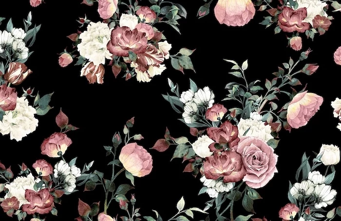 floral desktop background luxury vintage pink floral wallpaper mural inspiration
