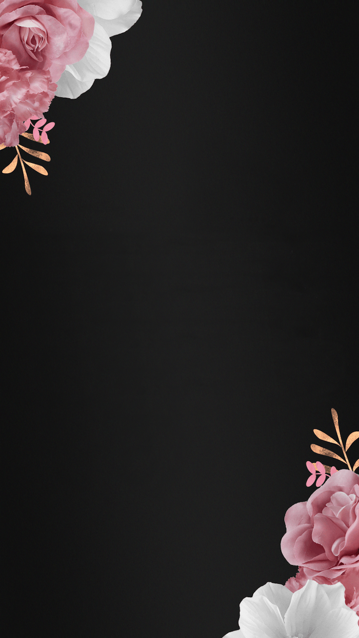 Featured image of post Pink Black Background Flower Wallpaper