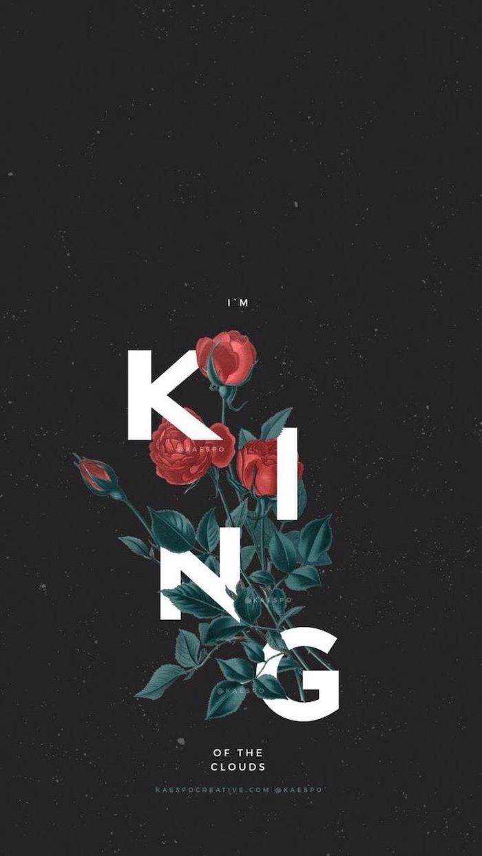 im king of the clouds wallpapers for guys red roses drawing on black background