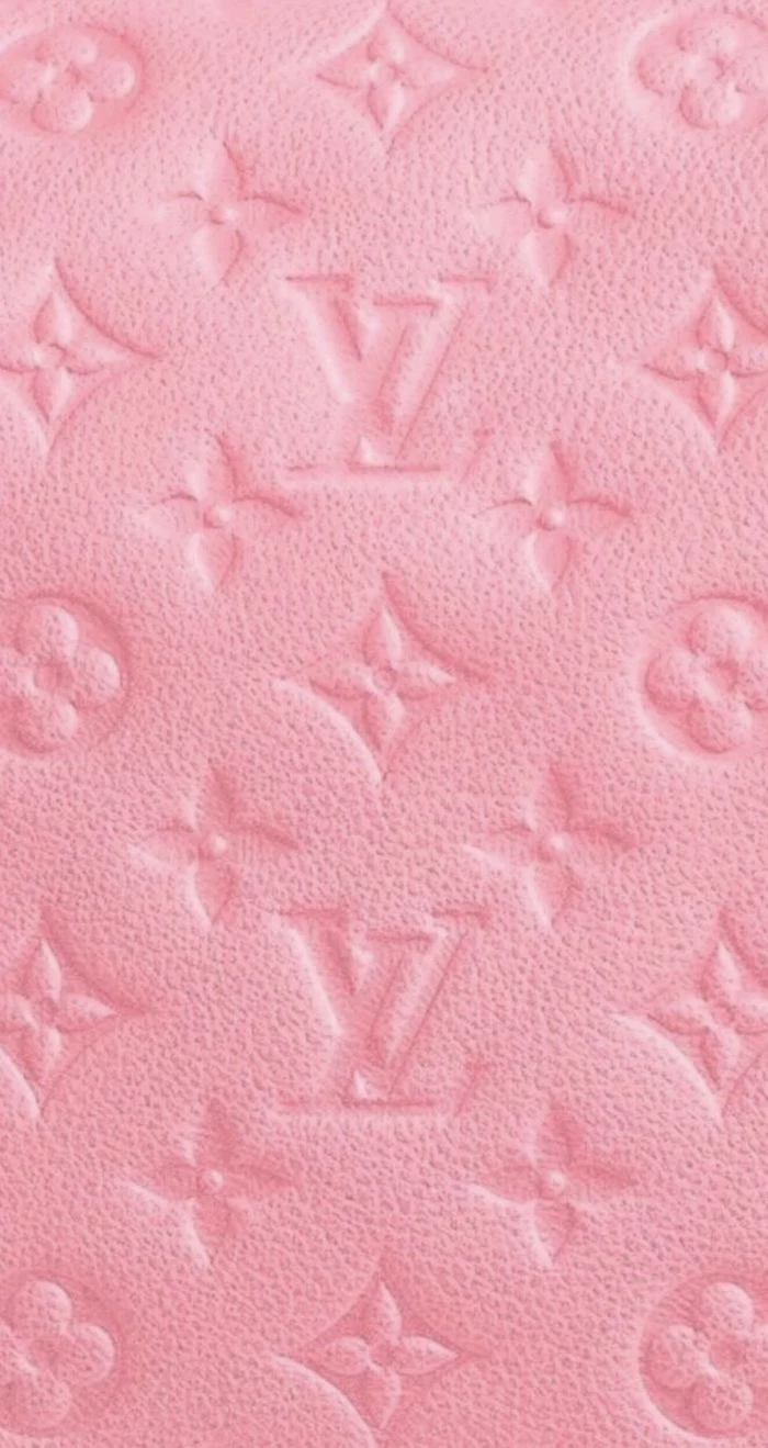 louis vuitton logos on pink leather fabric beautiful wallpaper for phone pink aesthetic