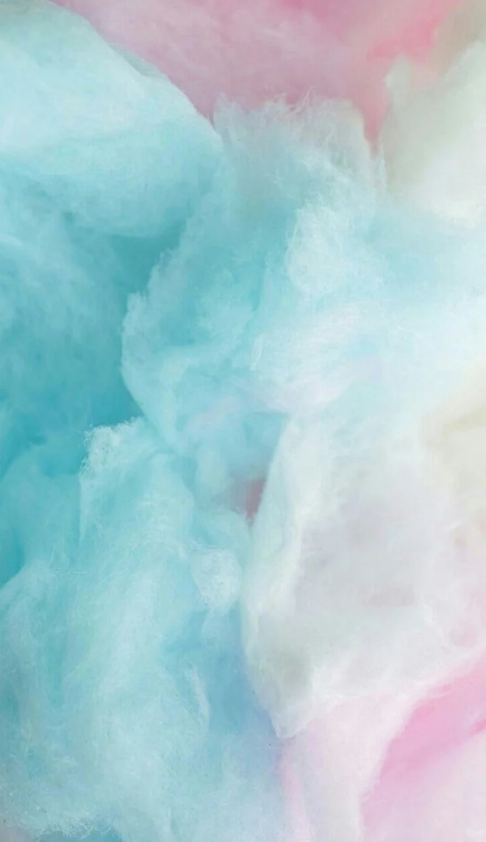 pretty iphone wallpaper close up photo of cotton candy in blue and pink