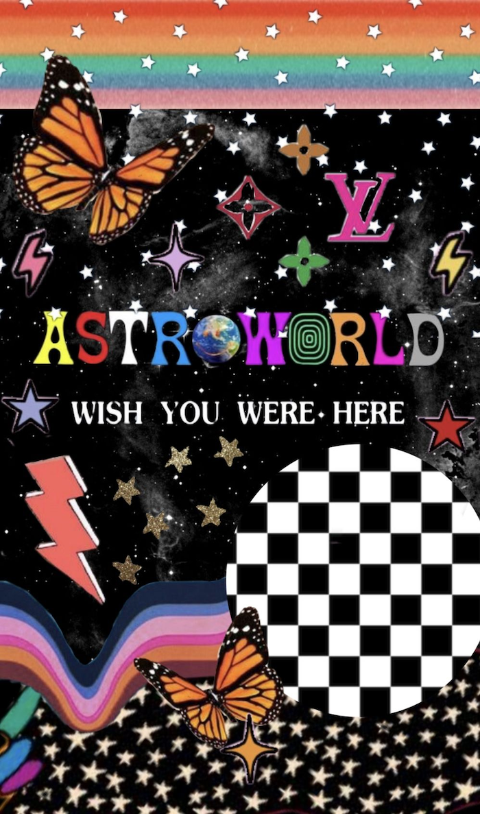 travis scott inspired cool backgrounds for boys astroworld wish you were here written in the middle