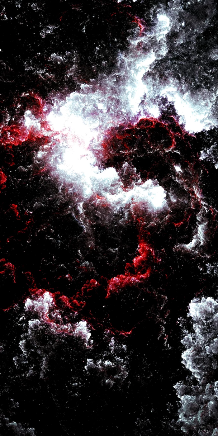 trendy backgrounds digital drawing of clouds in black red and white