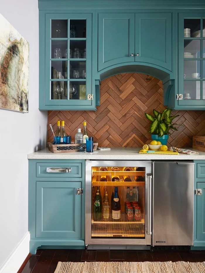 backsplash with wooden tiles backsplash for white cabinets turquoise cabinets with glass doors white countertops