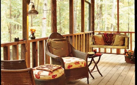 garden furniture with white cushions with red flowers enclosed patio ideas wooden swing red carpet on wooden floor