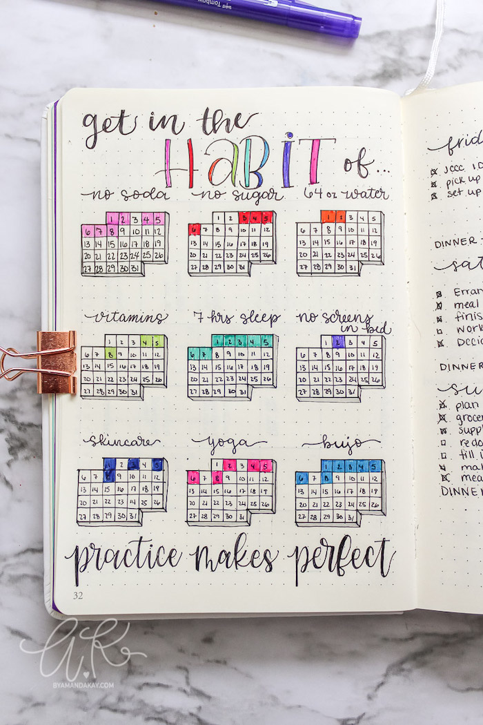 ideas for bullet journal collections bible